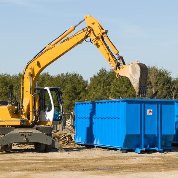 are there any restrictions on where a residential dumpster can be placed in Pondsville Maryland